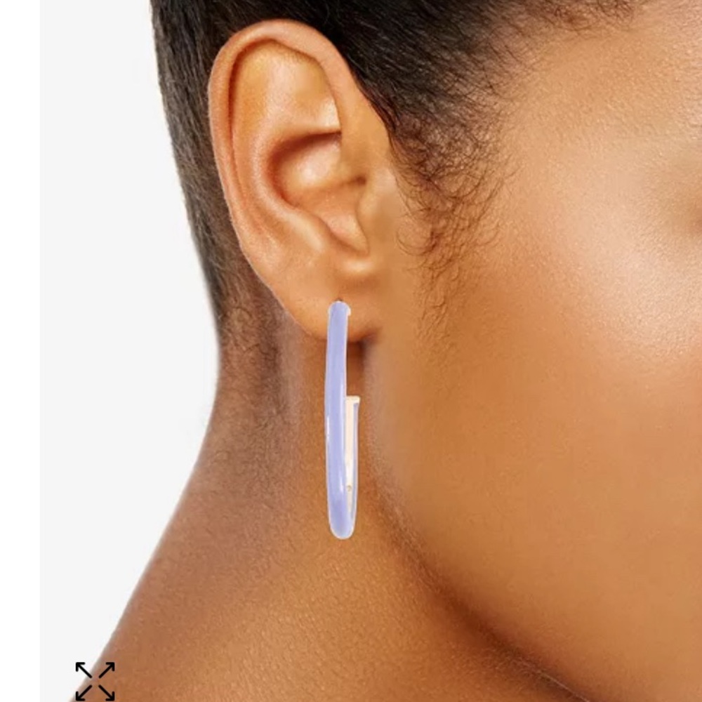 Gold-Tone 2-Pc. Set Small Crystal & Color Hoop Earrings